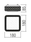 LED-es mennyezeti lámpa Tetris 05-844 12W 