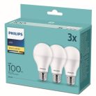 Philips klasszikus LED-izzó, A67, E27, 14W ,1521lm ,meleg fény ,2700 K - 3 db