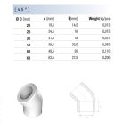 PPR könyök 45fok 20 x 20 mm