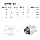 PPR csatlakozó KM 1/2 "x 20 mm