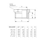 RÉZ MENETES SZŰKÍTŐ KB 1"-3/4"