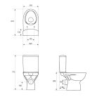 Cersanit Parva wc csésze+ tartály + ülőke