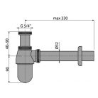 Mosdó szifon, Komfort A431, DN32, 5/4 "-es