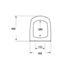WC ülőke, Duroplast, Carina S646V532, fehér, lassan záródó, 355 x 430 mm