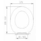 WC ülőke, Duroplast, Benefit Slim DS0A5T002, fehér, lassan záródó, 378 x 415/465 mm