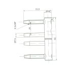 FÚRTPÁNT D=14MM "3D" 4 LÁBÚ HORGANYZOTT (AJTÓ)