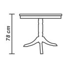 Nizza Konyhai asztal  kerek, fekete, 80 x 78,5 cm 2C