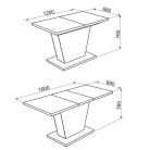 Konyhai asztal 120x68x76cm Ambasador Krém 2C