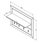 Fogas polccal 93x24x71cm Astor 1C