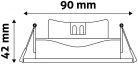 LED Beépíthető Spot 38° Kerek 7W CW 6400K