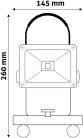 LED Reflektor Akkumulátoros 10W CW 6400K