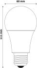 LED Globe E27 12W CW 6400K Entac 