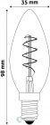 LED Soft Filament Candle 3W E14 360° EW 2700K