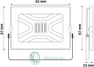 LED Reflektor Slim SMD 10W NW 4000K Fehér