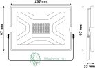 LED Reflektor Slim SMD 30W NW 4000K Fehér