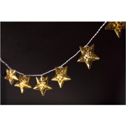   Weihnachten Indoor Metal Gold Star 10 LED WW 1,65m (2AA nt.) Entac