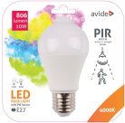 Izzó Smart LED Globe A60 10W NW 4000K PIR mozgásérzékelővel, Avide