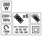 ELEKTROMOS REZGŐCSISZOLÓ 90X187 MM 260 W YATO